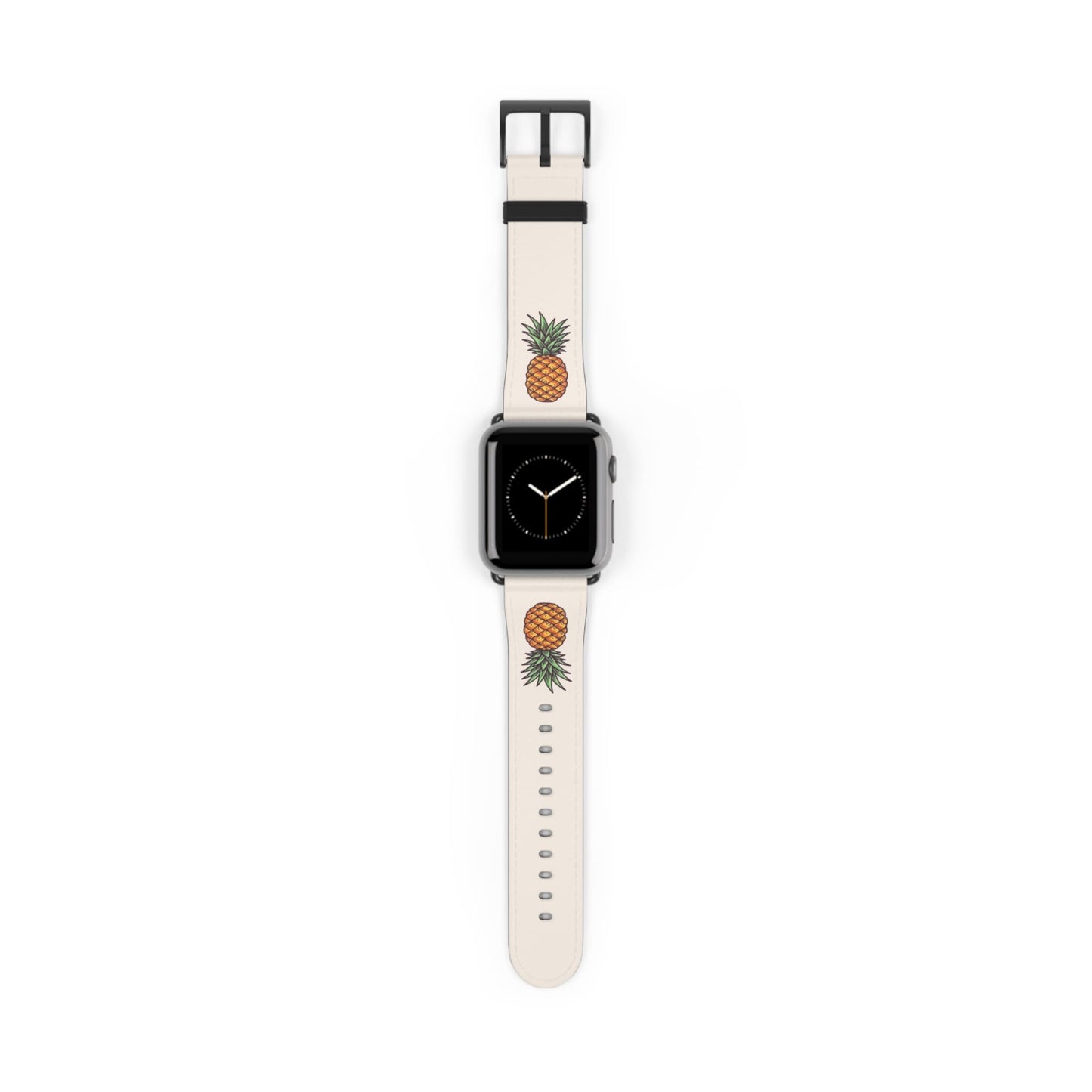 swingers upside down pineapple apple watch band, black