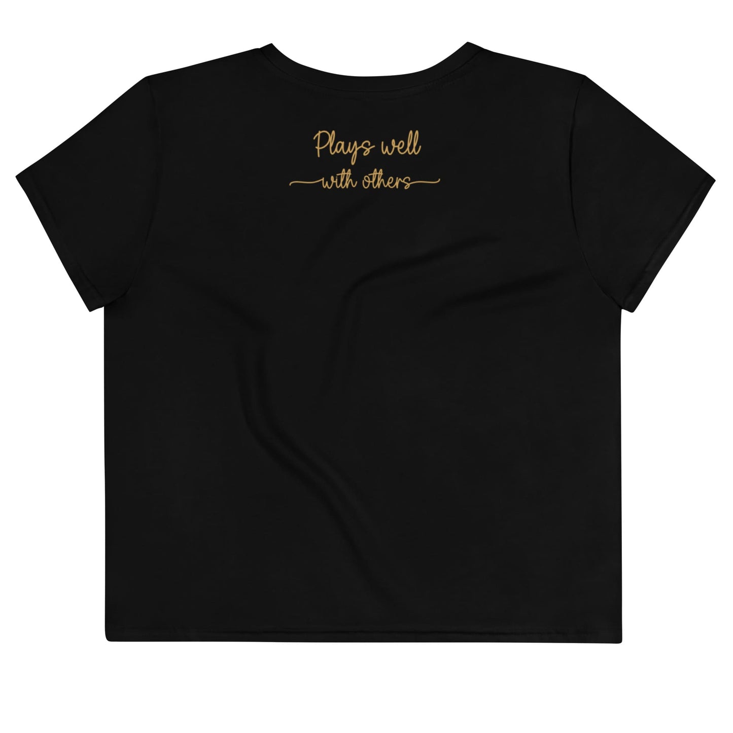 swingers upside down pineapple crop top, flatlay back
