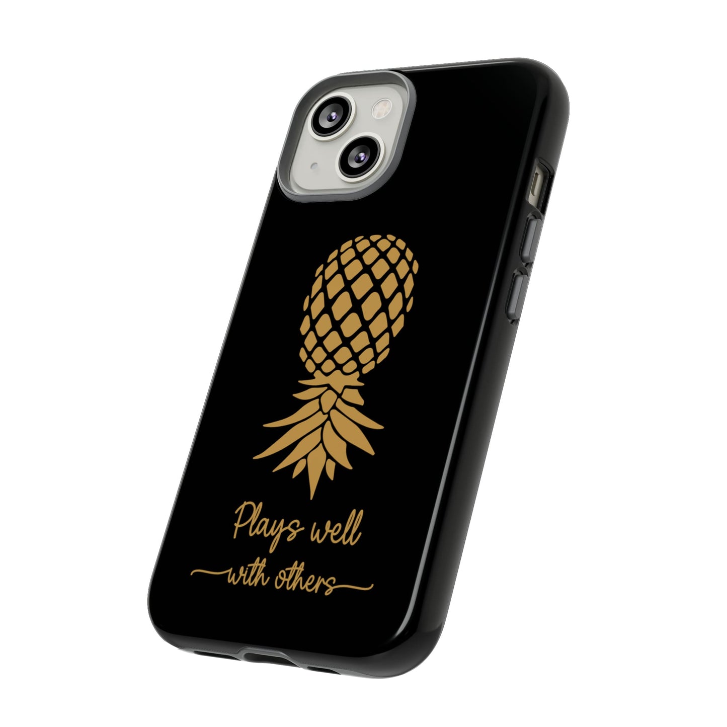 Swingers upside down pineapple phone case, side