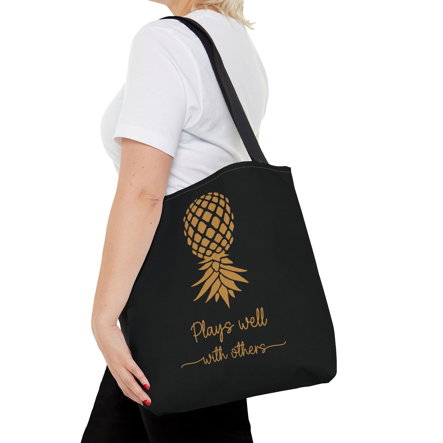 swingers upside down pineapple tote bag, medium