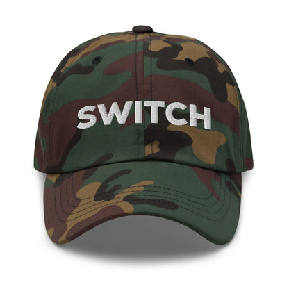switch hat, embroidered, camouflage