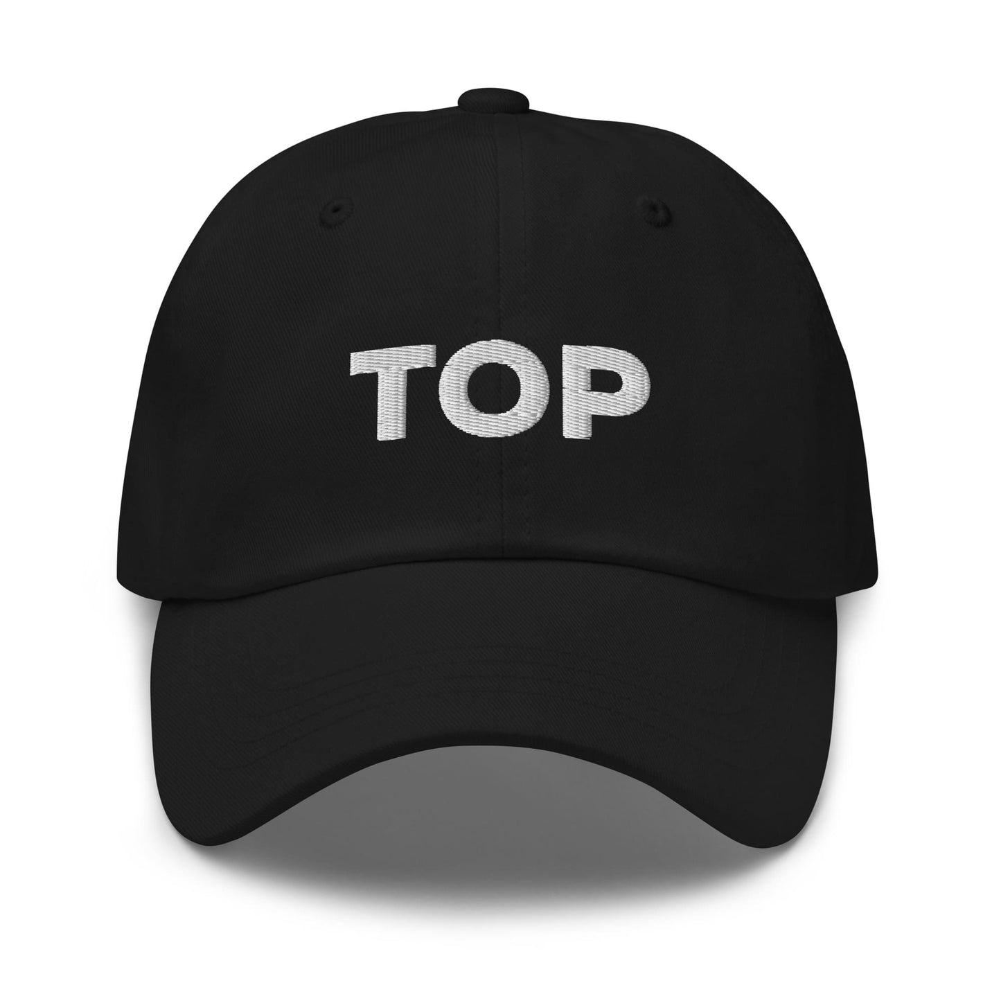 top hat, embroidered, black