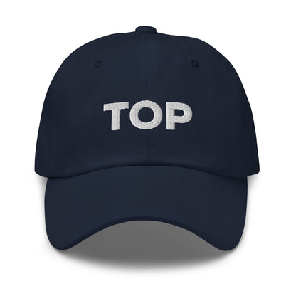 top hat, embroidered, navy