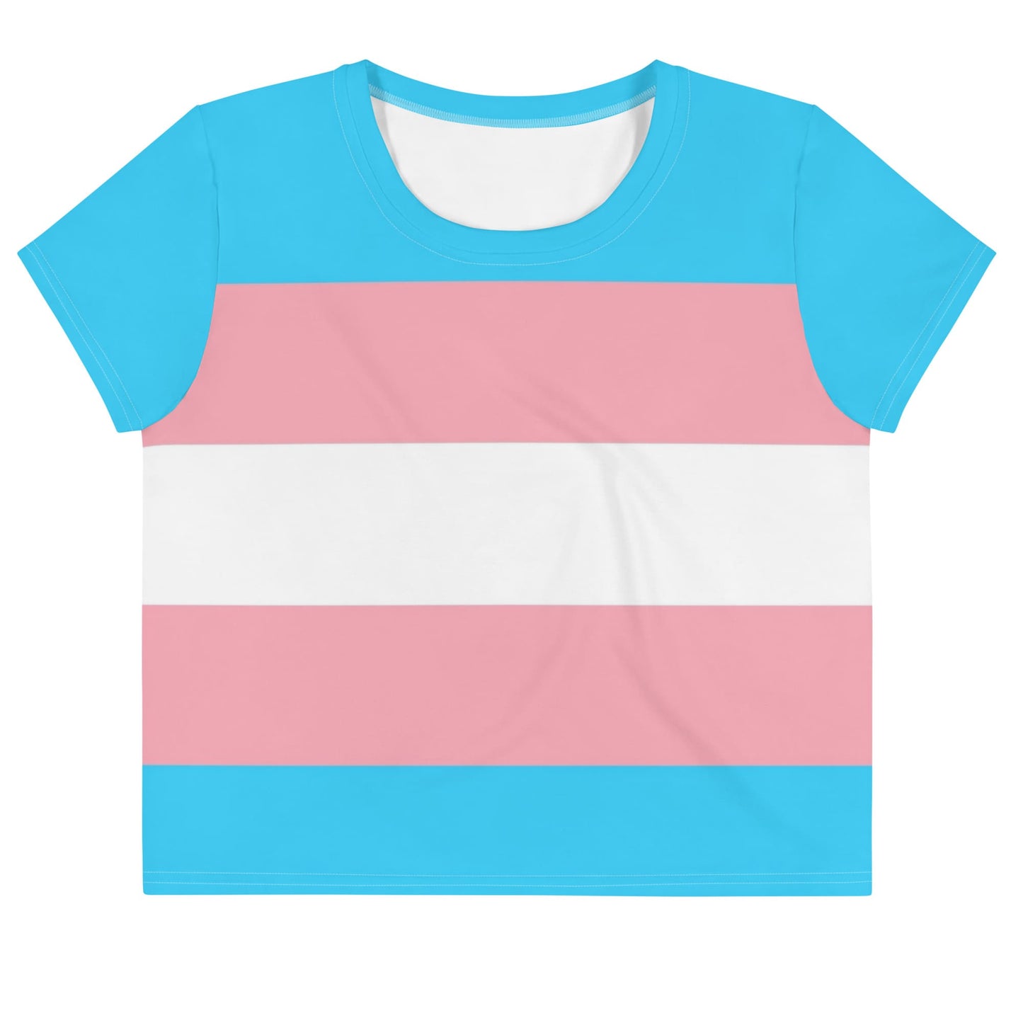 transgender crop top, flatlay front
