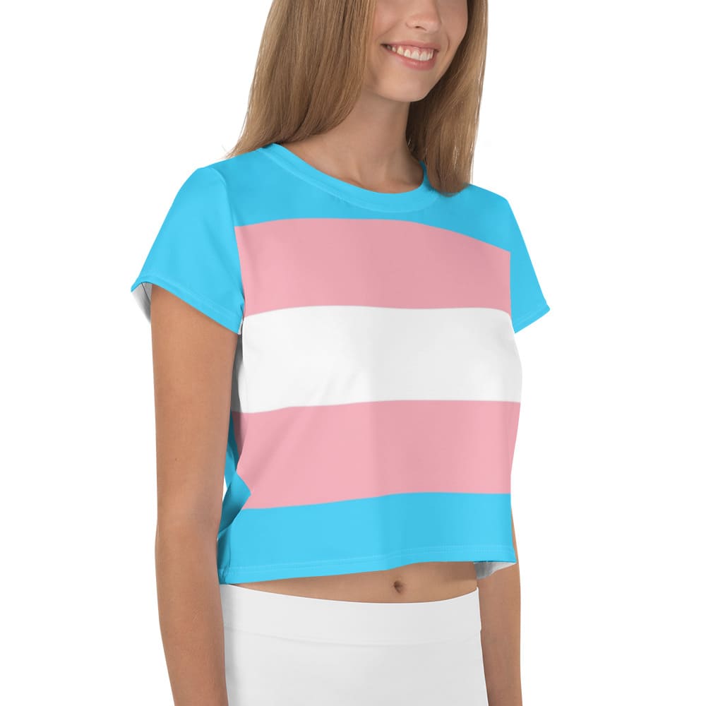 transgender crop top, model 1 right