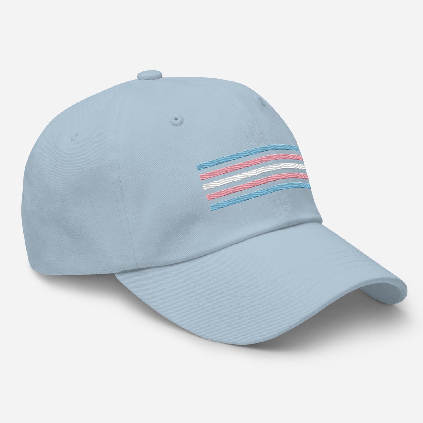 transgender hat, trans pride flag embroidered cap, right