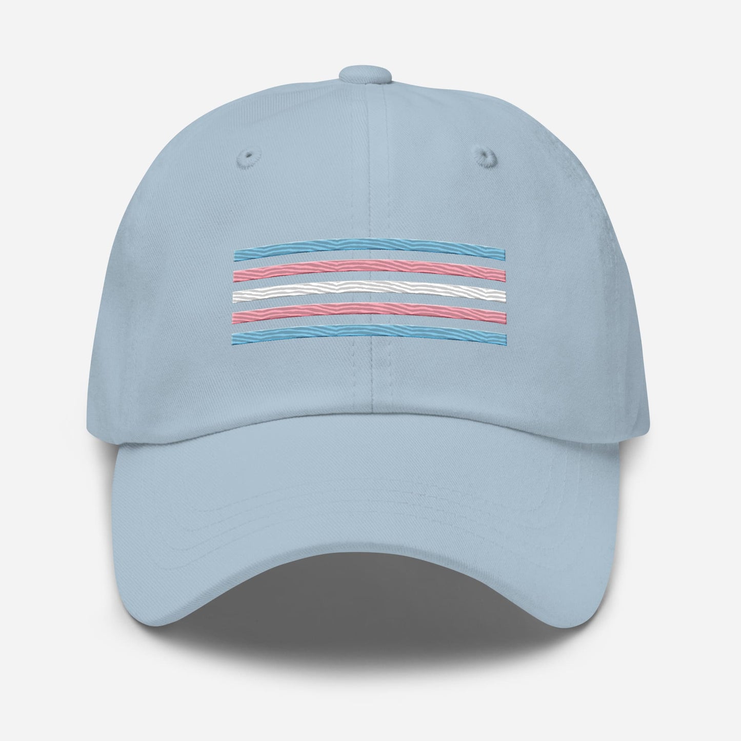 transgender hat, trans pride flag embroidered cap, light blue