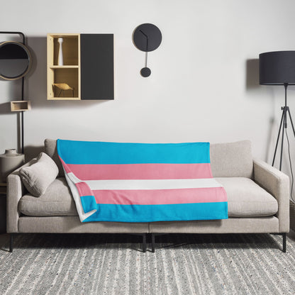 transgender blanket on sofa