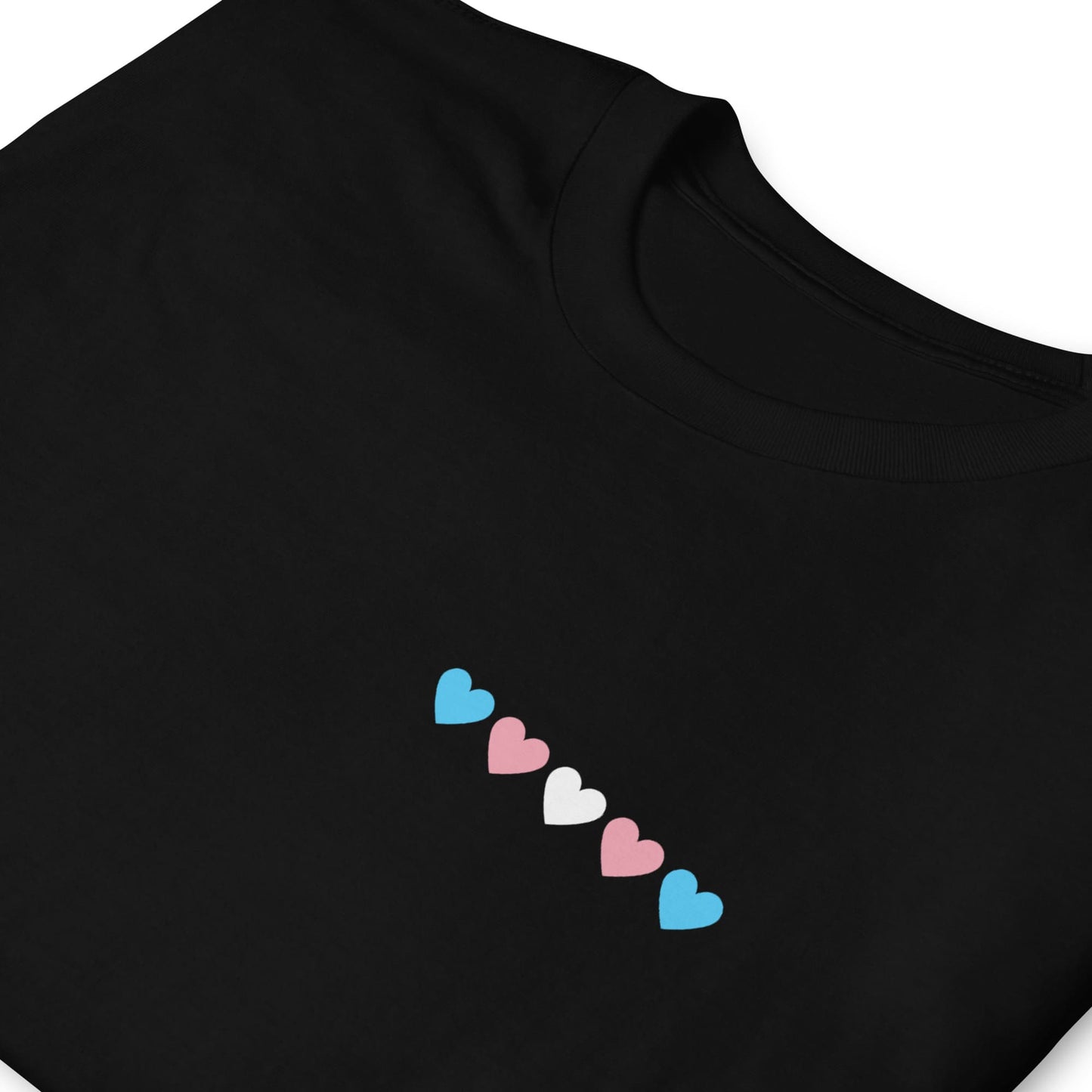 transgender shirt, subtle trans pride pocket design tee, zoom