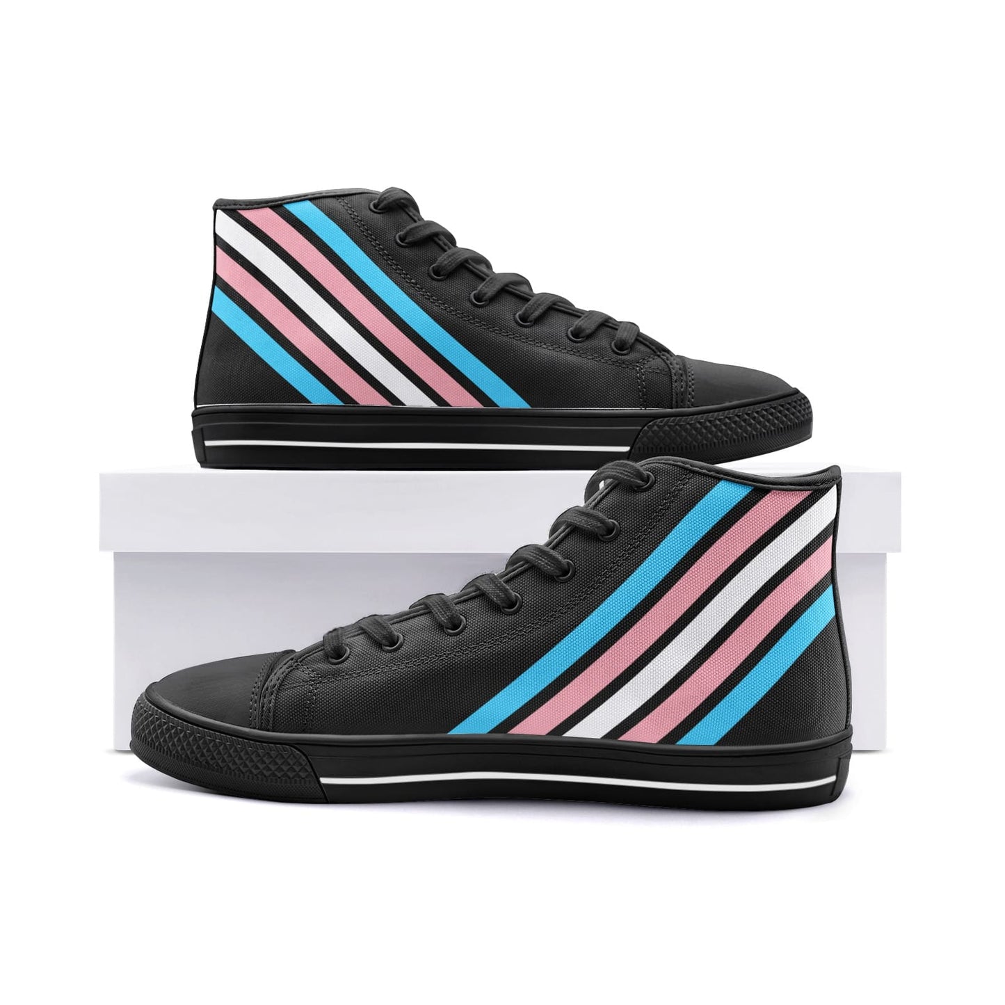 transgender shoes, subtle trans sneakers, black