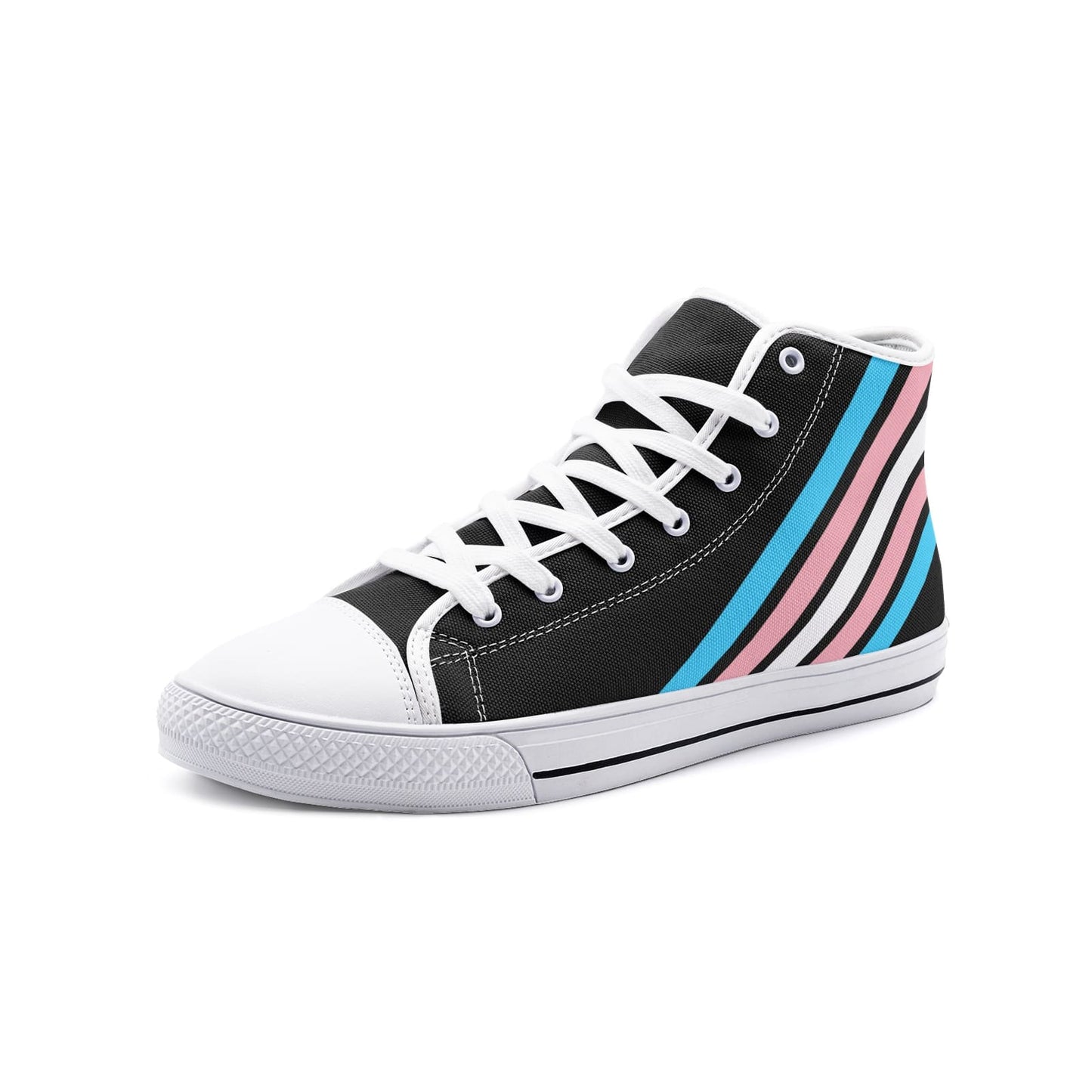 transgender shoes, subtle trans sneakers, white