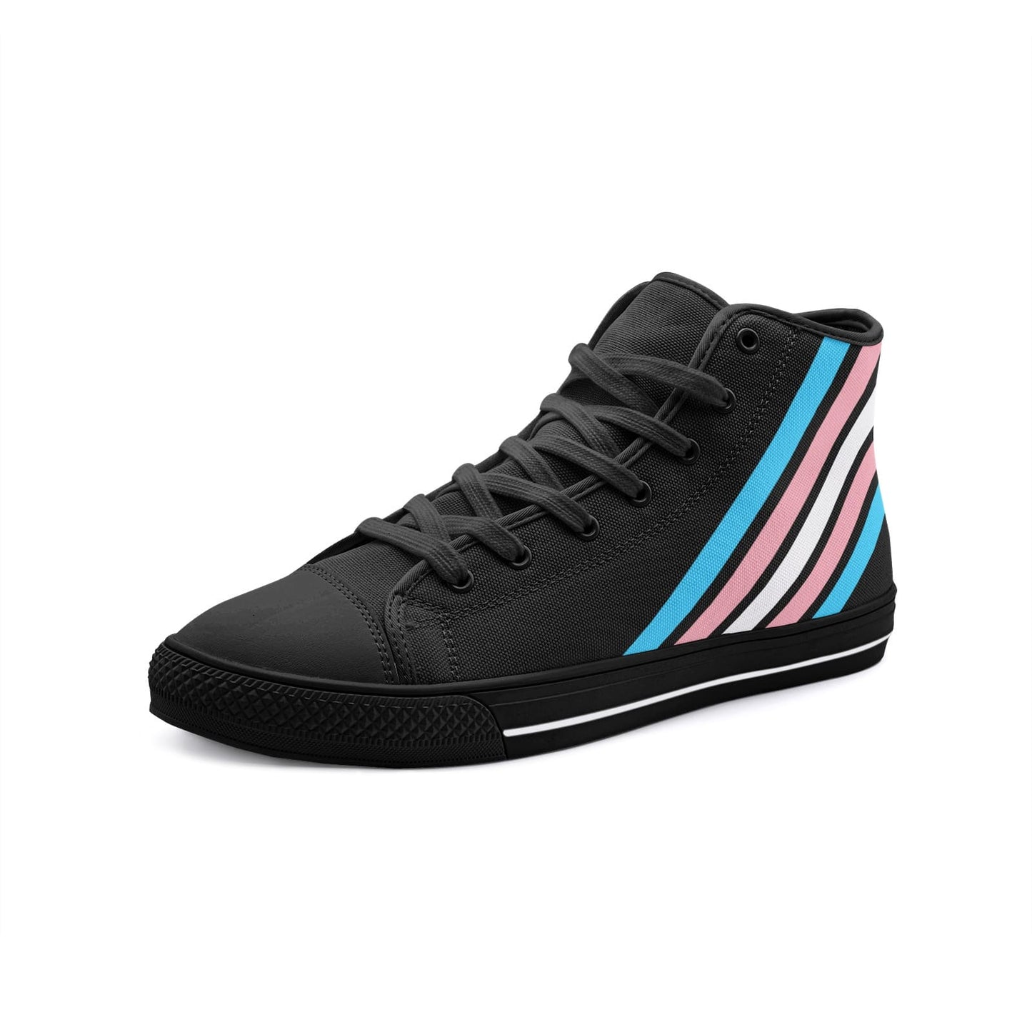 transgender shoes, subtle trans sneakers, black