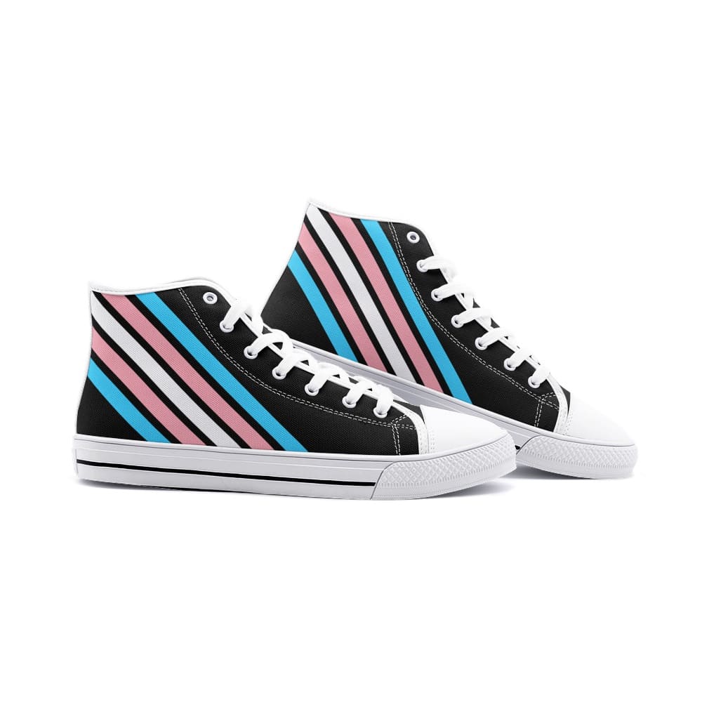 transgender shoes, subtle trans sneakers, white