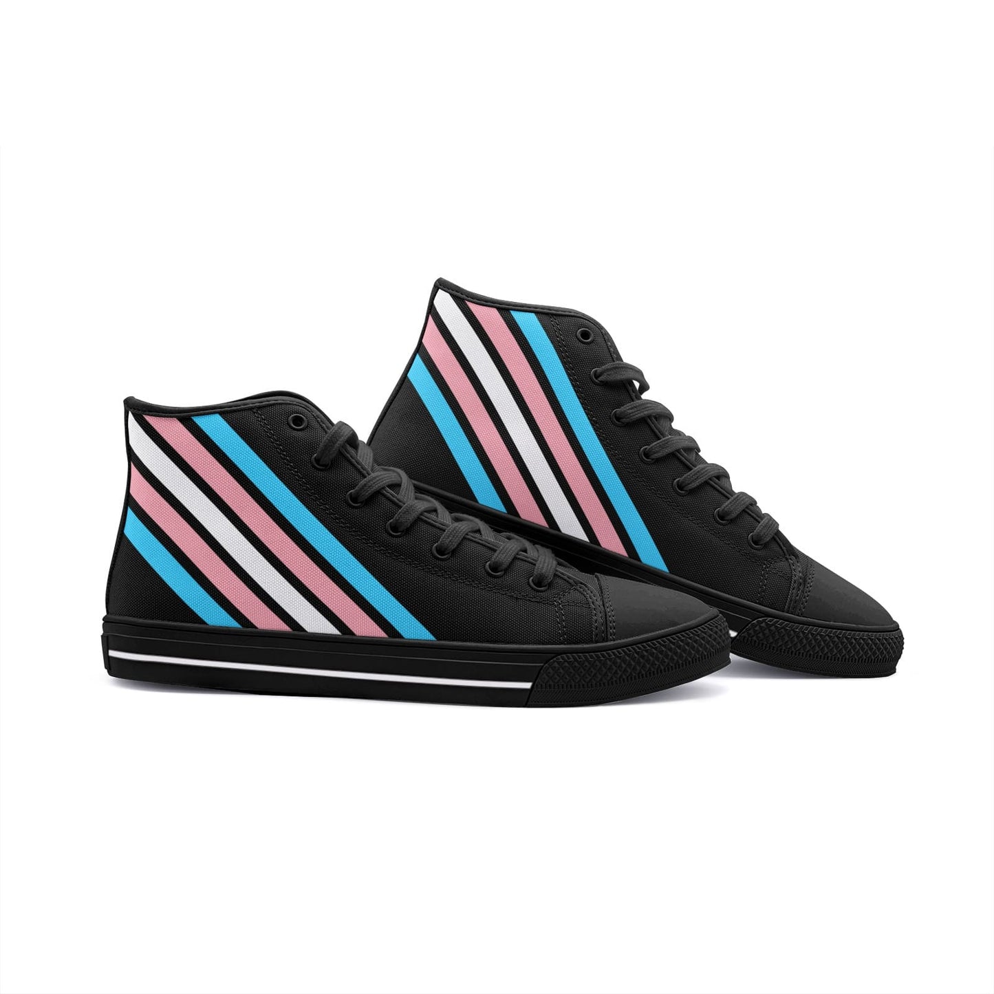 transgender shoes, subtle trans sneakers, black