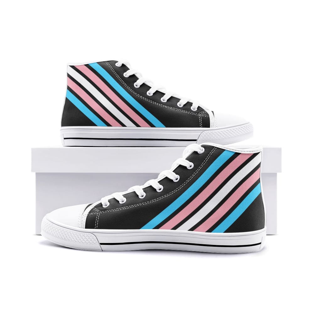 transgender shoes, subtle trans sneakers, white