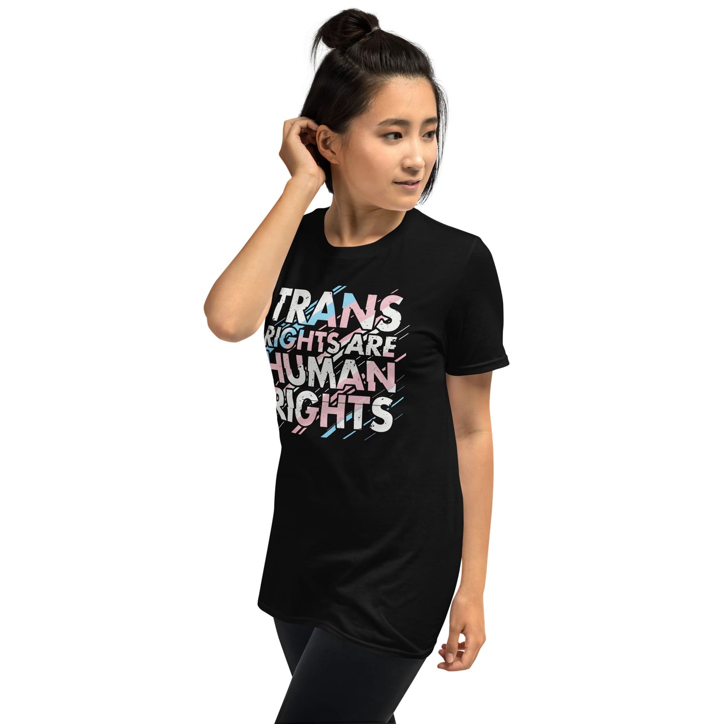 transgender shirt, trans rights are human rights, asian model