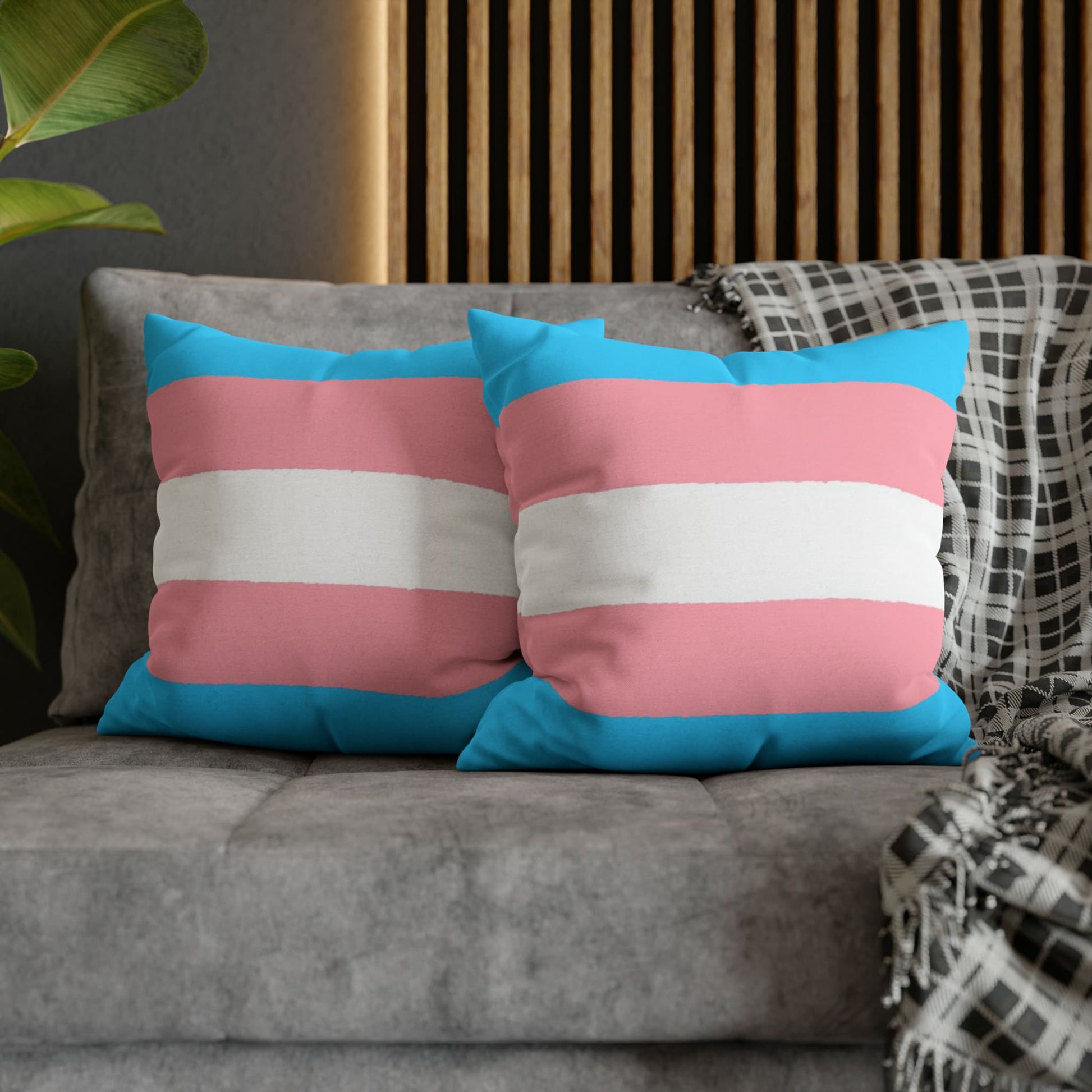 2 transgender pillows on couch
