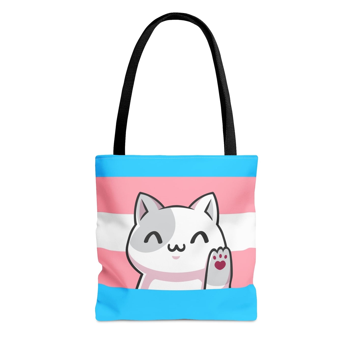 transgender tote bag cute cat, front