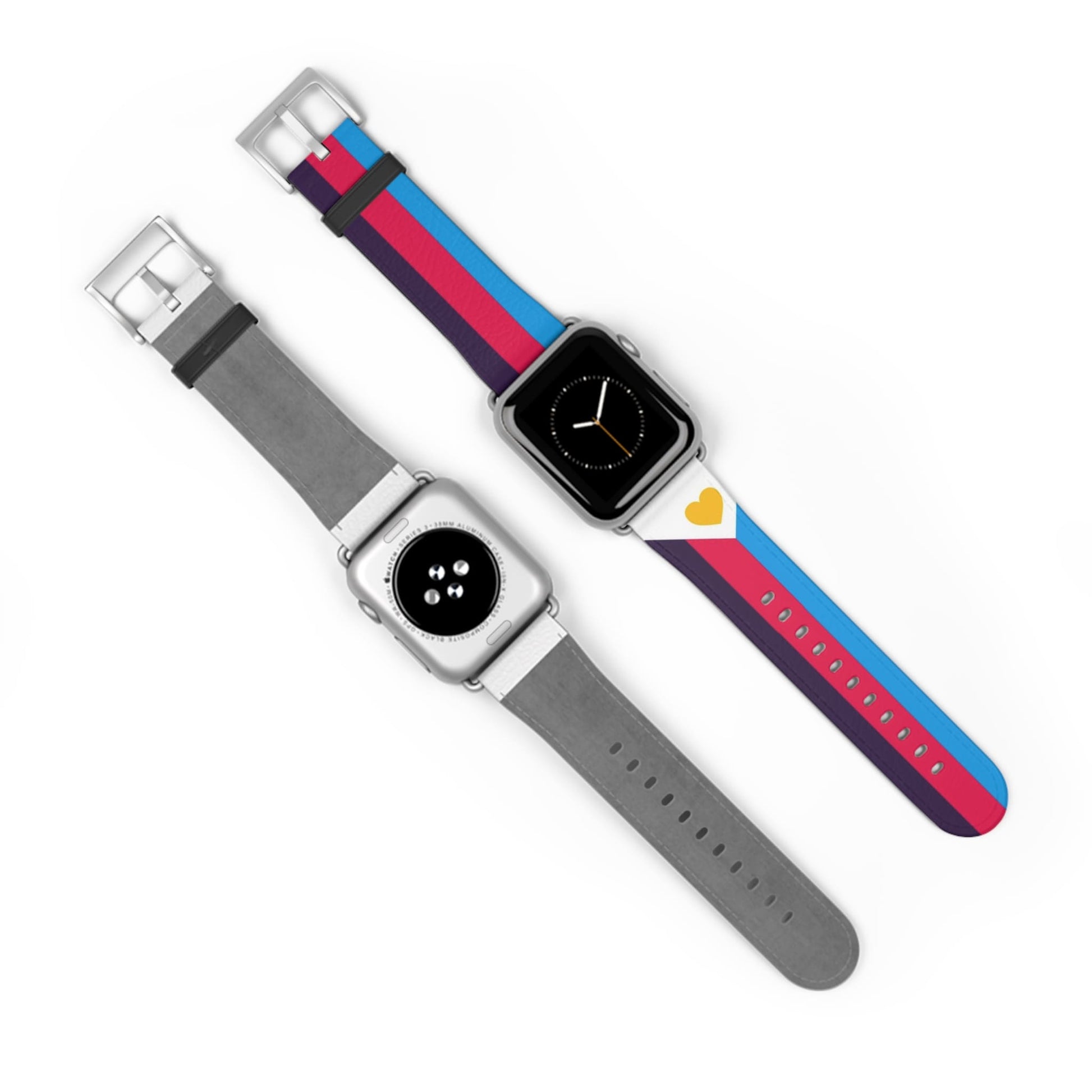 polyamory apple watch band, new tricolor polyam pride flag