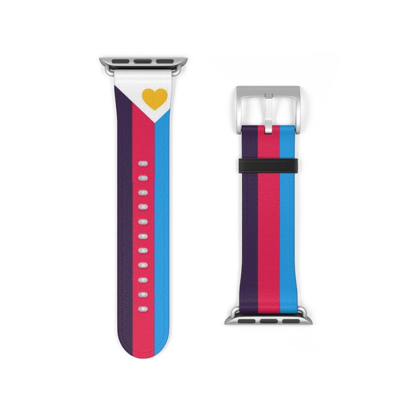 polyamory apple watch band, new tricolor polyam pride flag
