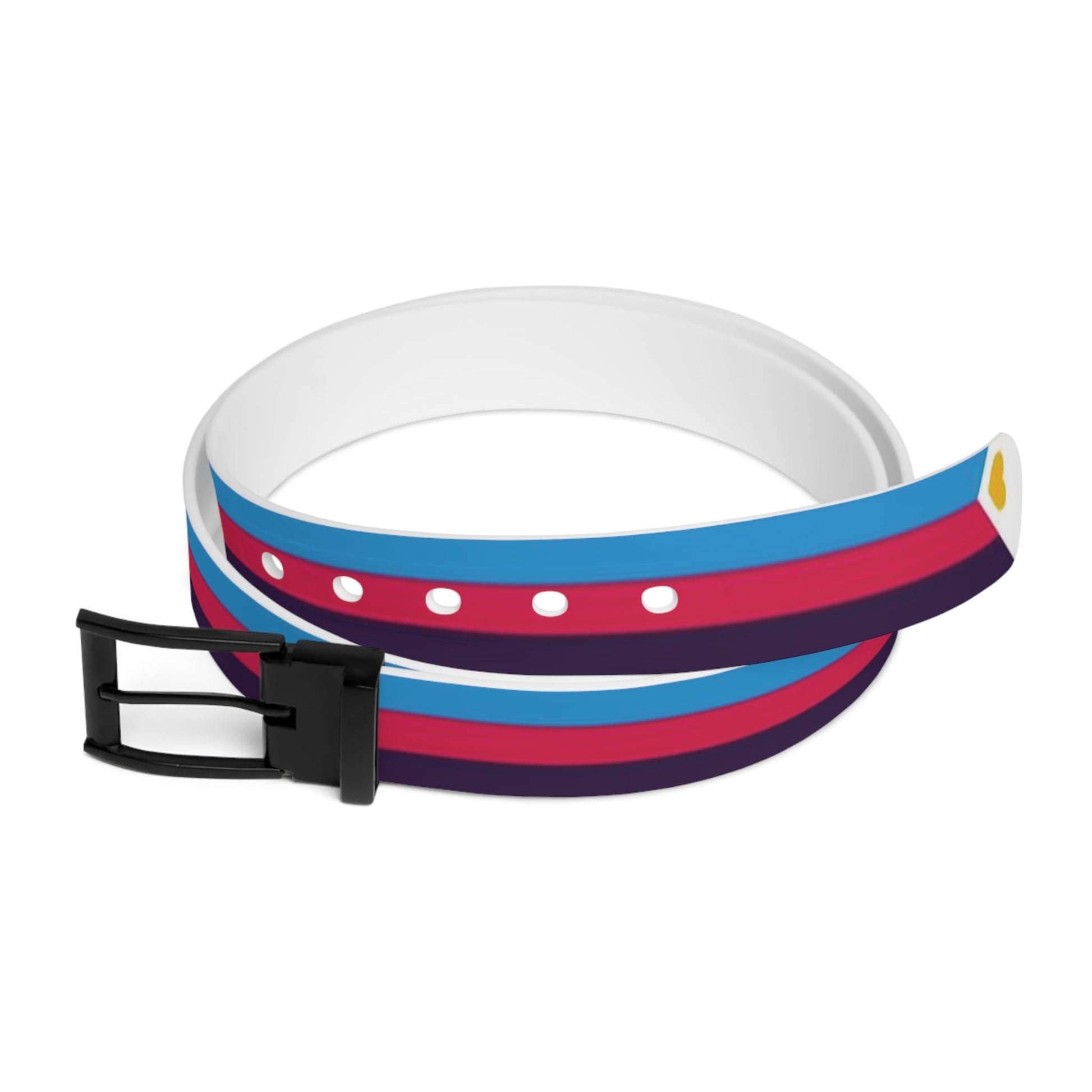 polyamory belt, new tricolor polyam pride flag, black
