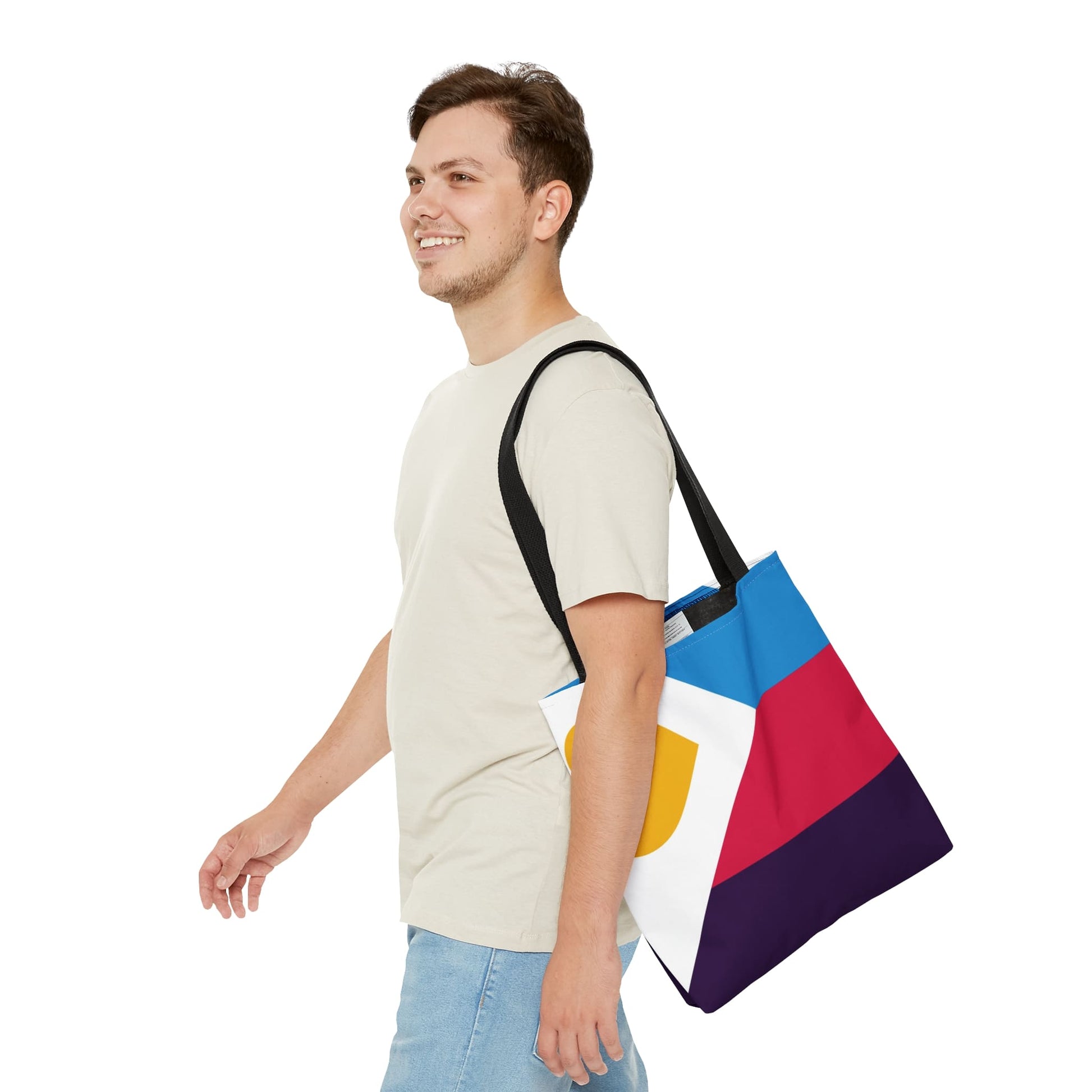 polyamory tote bag, new tricolor polyamorous pride bag, middle