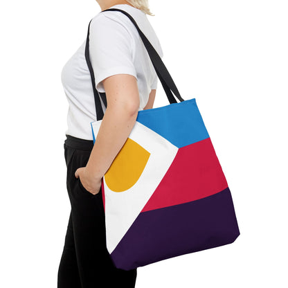 polyamory tote bag, new tricolor polyamorous pride bag, large