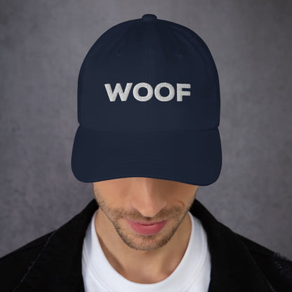 woof hat, embroidered bear pride or puppy play pride cap, model 1