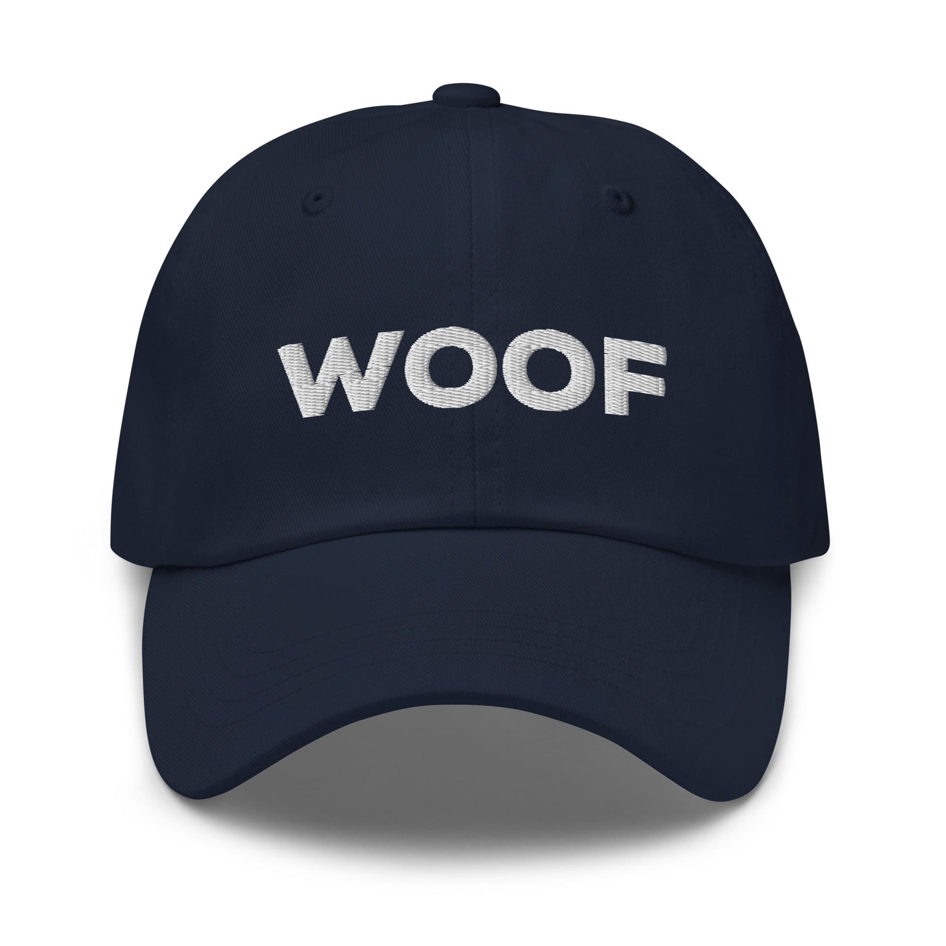 woof hat, embroidered bear pride or puppy play pride cap, navy