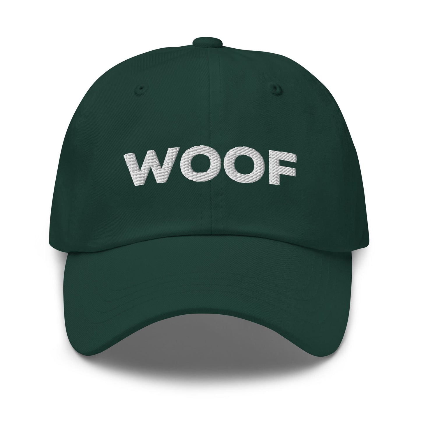 woof hat, embroidered bear pride or puppy play pride cap, green
