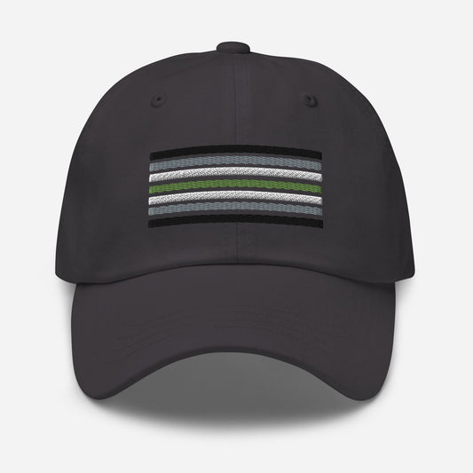 agender hat, genderless pride embroidered cap