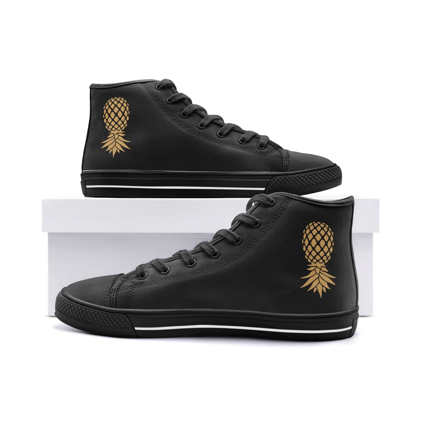 swingers shoes, upside down pineapple sneakers, black