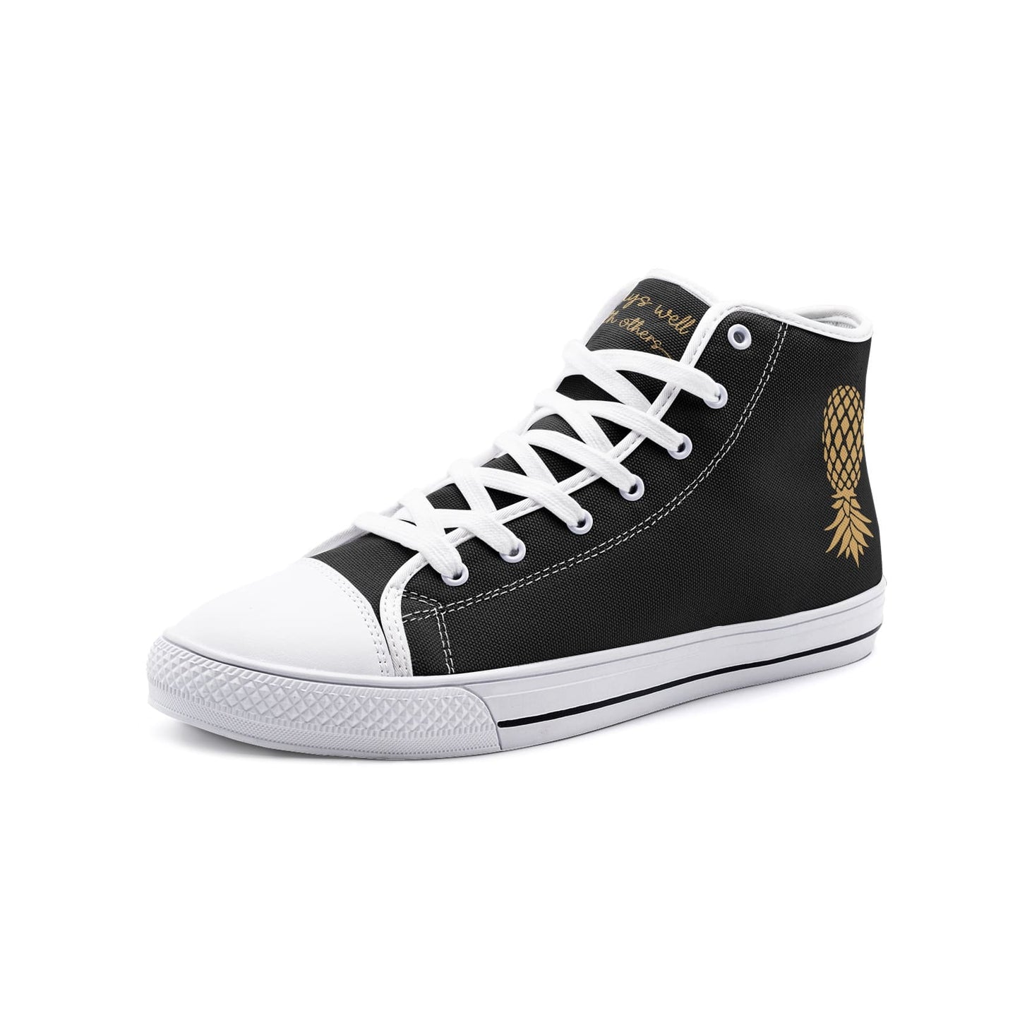 swingers shoes, upside down pineapple sneakers, white
