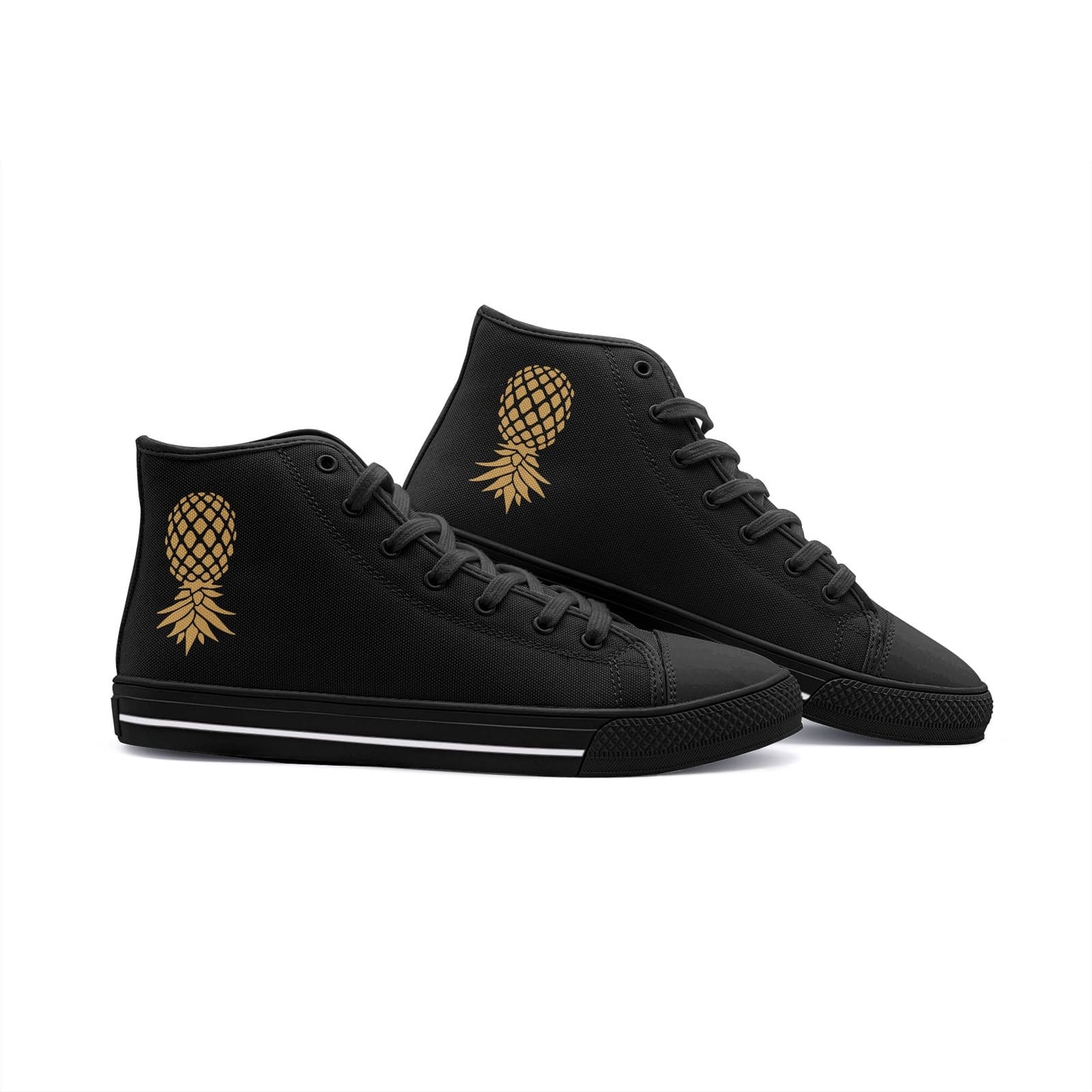 swingers shoes, upside down pineapple sneakers, black