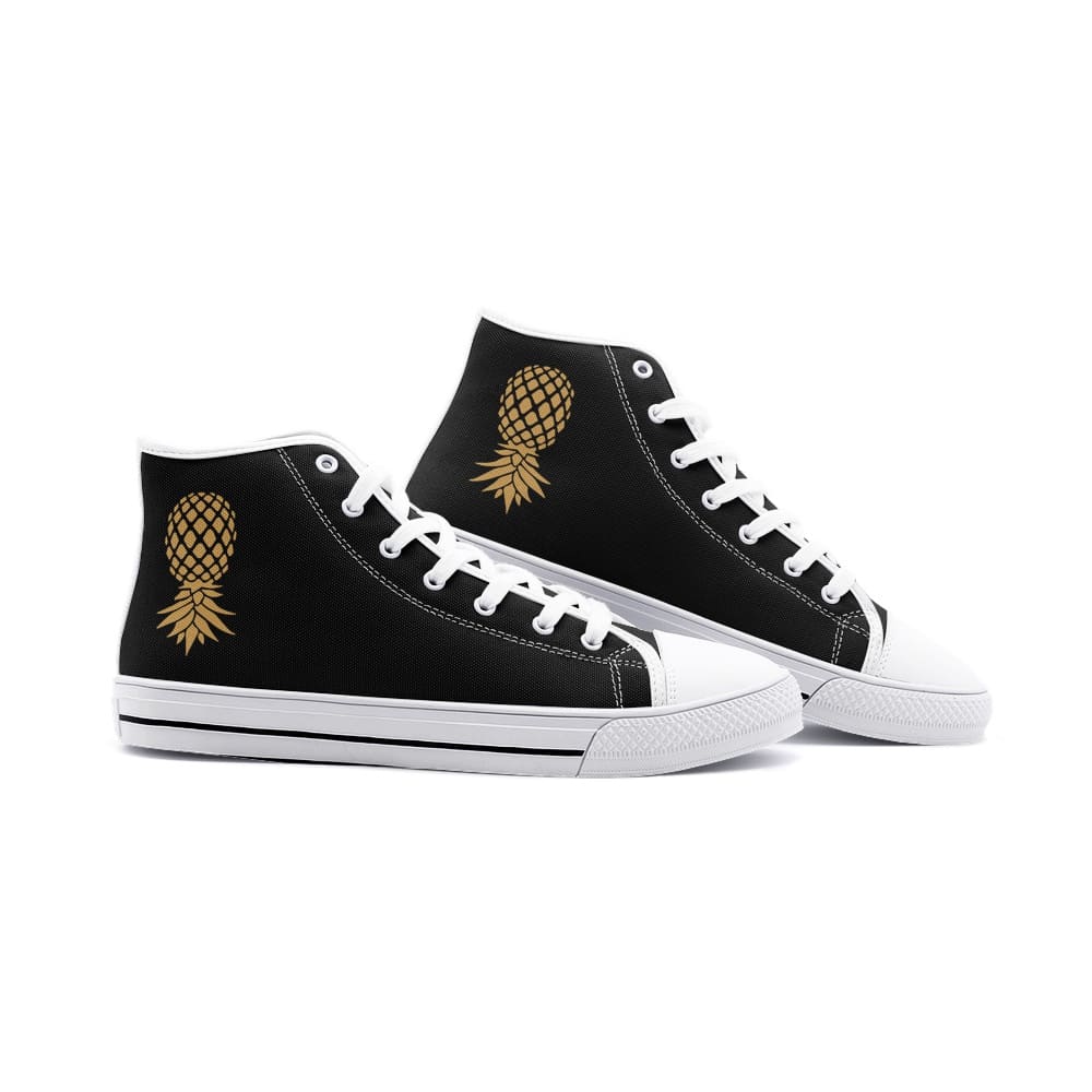 swingers shoes, upside down pineapple sneakers, white