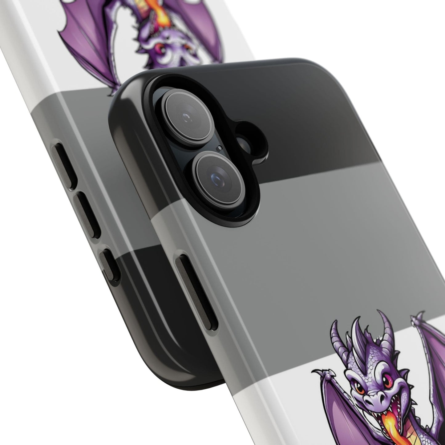 personalised asexual dragon phone case, close up