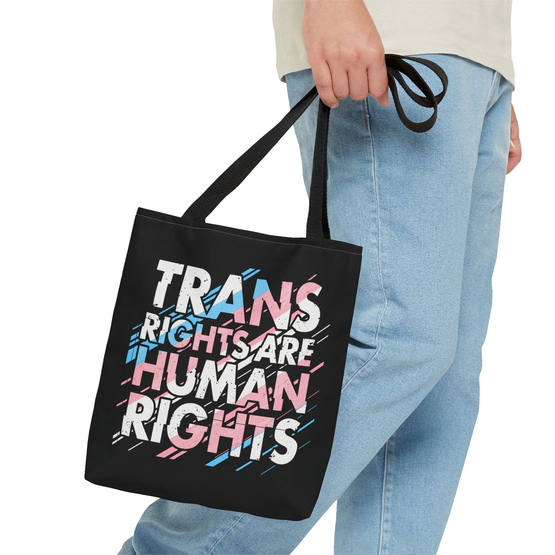 trans rights are human rights transgender tote bag, small