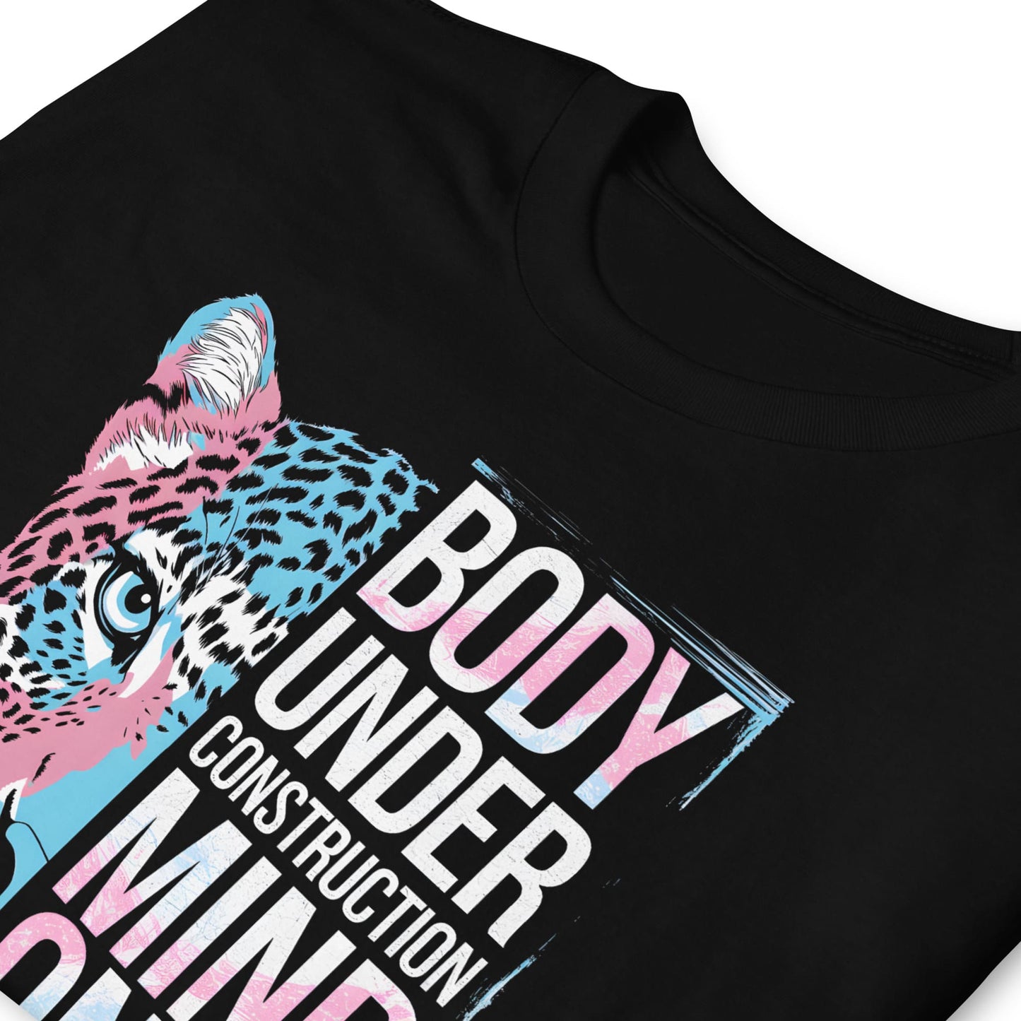 Transgender t-shirt body under construction