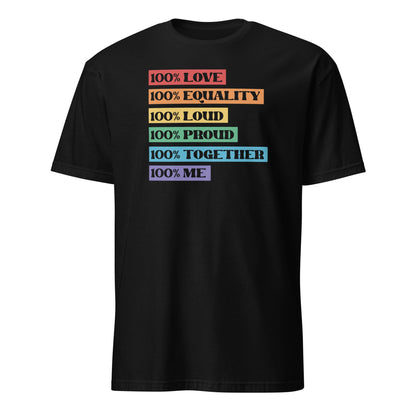 LGBT pride shirt, LGBTQ awareness tee, black