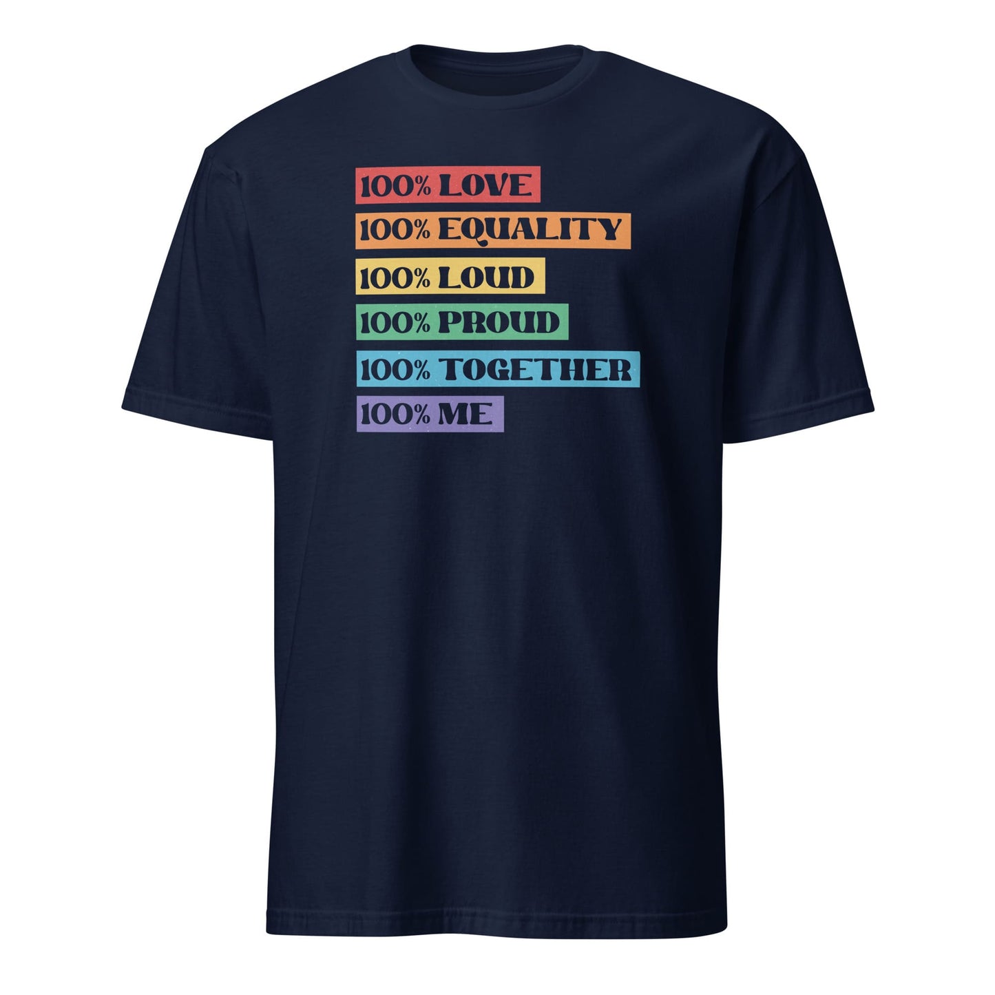 LGBT pride shirt, LGBTQ awareness tee, navy