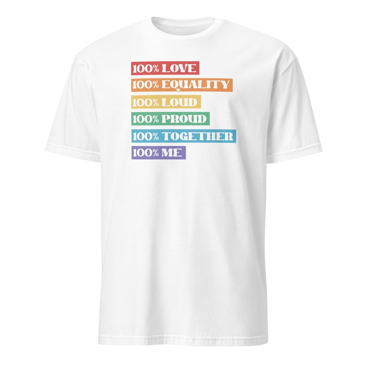 LGBT pride shirt, LGBTQ awareness tee, white