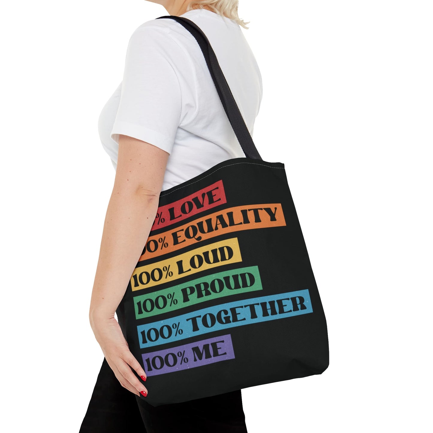 LGBTQ pride tote bag, LGBT awareness bag, medium