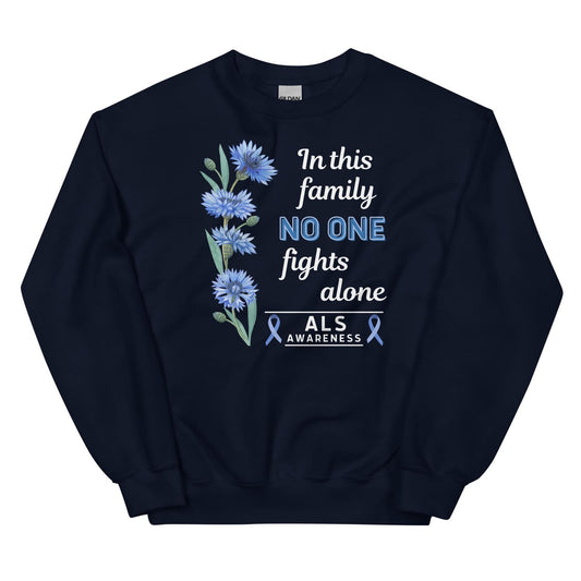 ALS awareness sweatshirt, navy