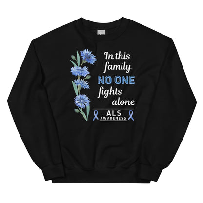 ALS awareness sweatshirt, black