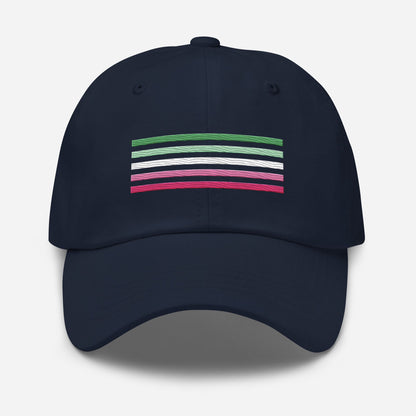 Abrosexual hat, abro pride embroidered cap, navy