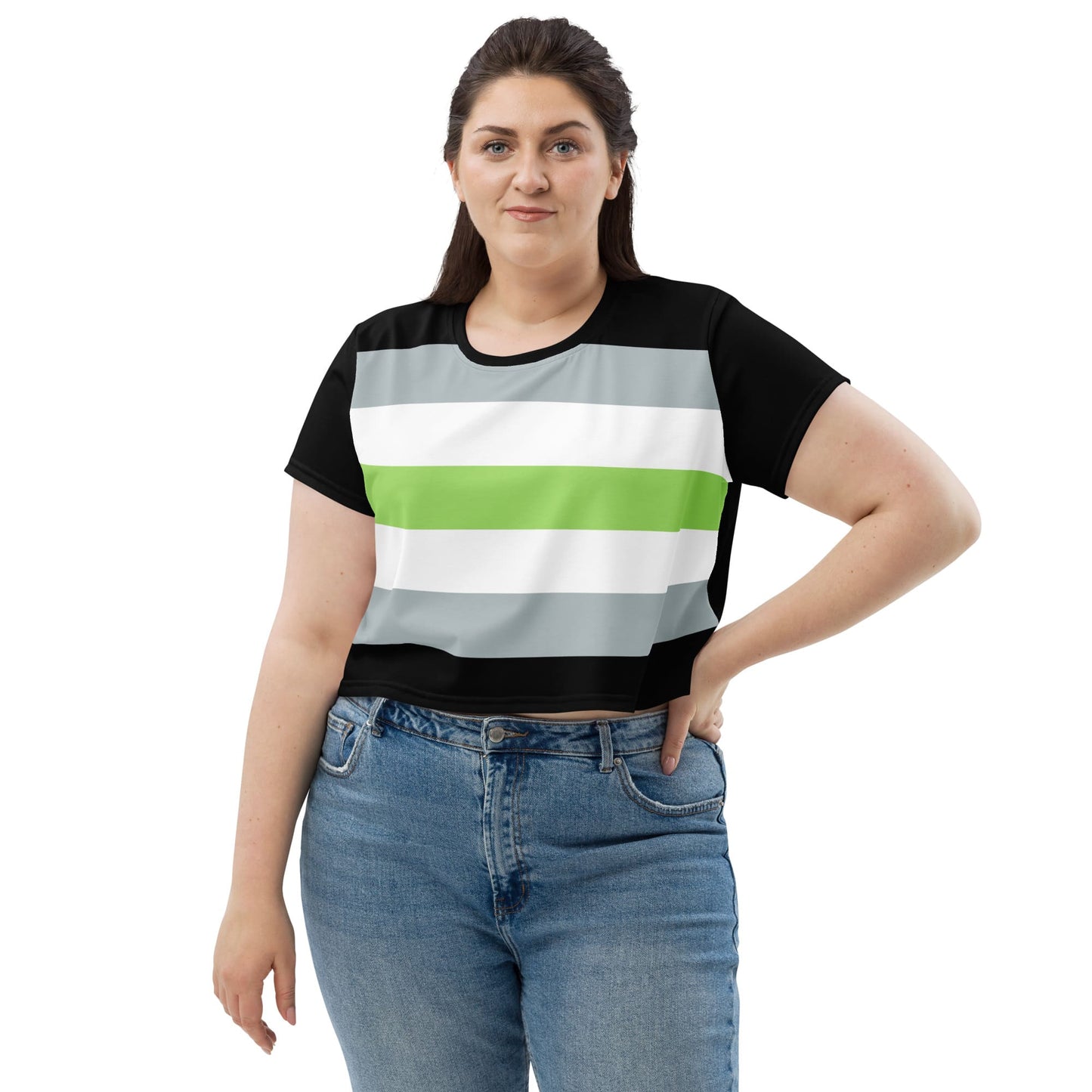 agender crop top, model 2