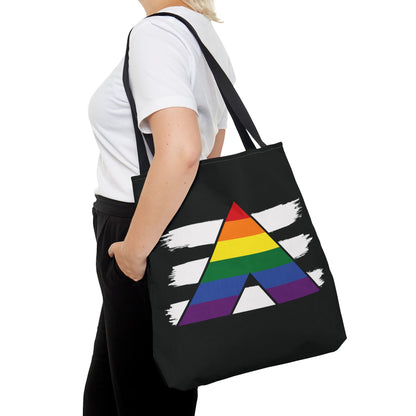 LGBTQ ally pride tote bag, large