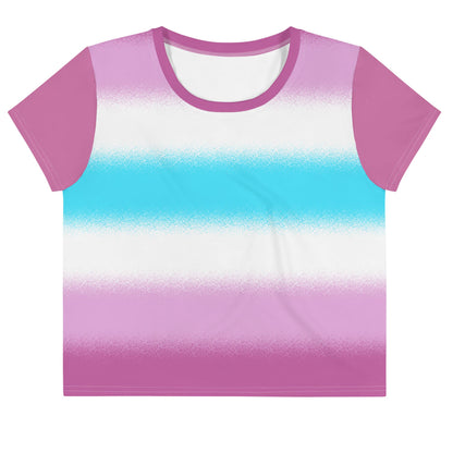 femboy crop top, cute angel wings on the back, flatlay front