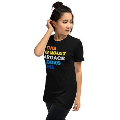 aroace shirt, this is what aro ace looks like, female model