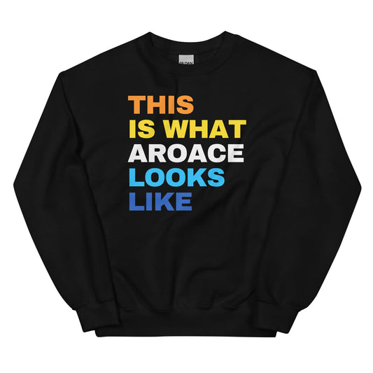 aroace sweatshirt in black